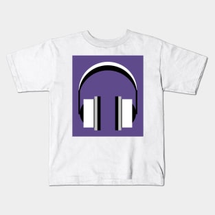 Headphones in Ultra Violet Kids T-Shirt